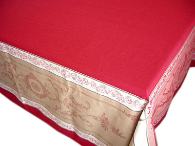 French Jacquard tablecloth, Teflon (Montmirail. bordeaux) - Click Image to Close